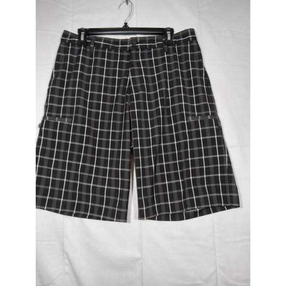 Adidas Golf Shorts  Men's 32 Black White Plaid - Picture 2 of 6